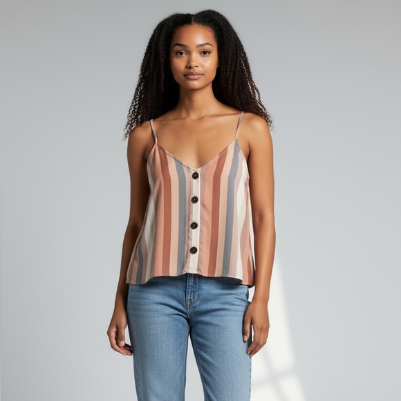 Lush Tops - Lush Multicolor Striped Camisole Top